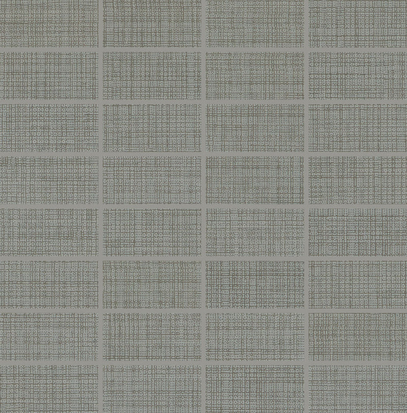 Daltile Fabric Art Modern Textile Mosaic 12" x 24"-Porcelain Mosaic-Daltile-Modern Text Medium Gray-12" x 24"-State Tile
