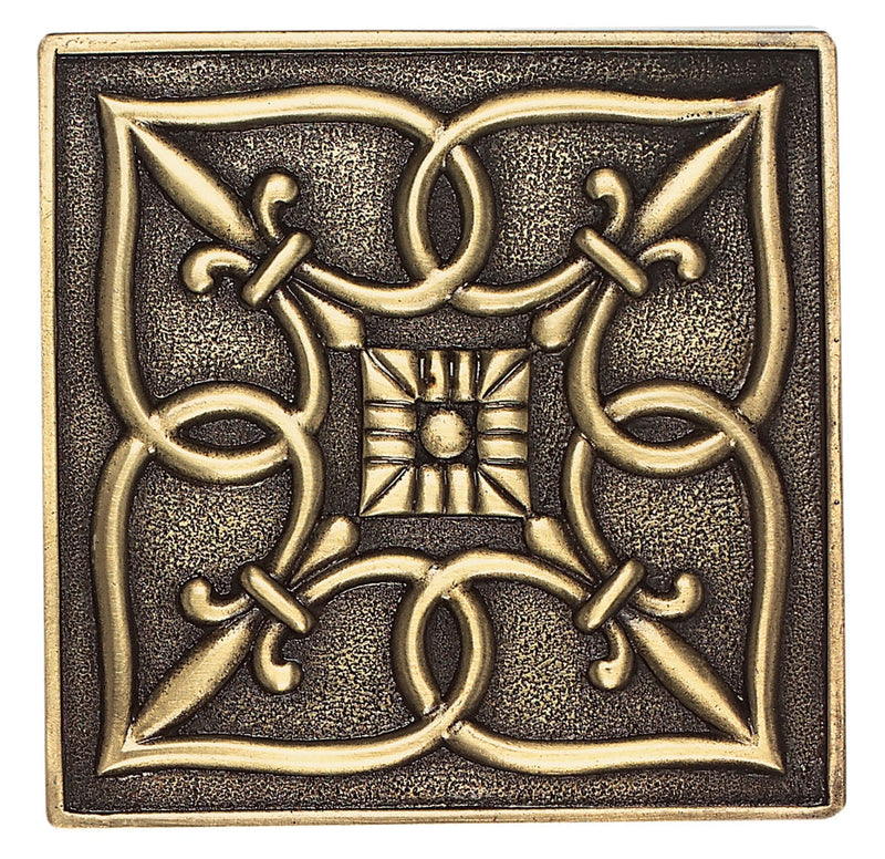Daltile Massalia Deco Fleur De Lis 4" x 4"-Metal Tile-Daltile-Bullion-4" x 4"-State Tile