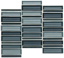 Daltile Cascading Waters 12" x 12"-Glass Mosaic-Daltile-Cerulean Swell-12" x 12"-State Tile