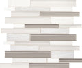 Daltile Idyllic Blends Linear 12" x 14"-Stone & Glass Mosaic-Daltile-Tranquil Snow-12" x 14"-State Tile