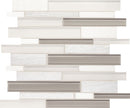 Daltile Idyllic Blends Linear 12" x 14"-Stone & Glass Mosaic-Daltile-Tranquil Snow-12" x 14"-State Tile