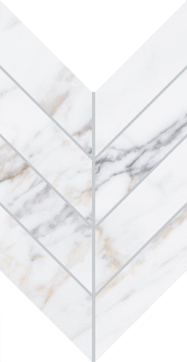 Daltile Marble Attache Lavish 7" x 14"-Porcelain Mosaic-Daltile-Golden Reverie-7" x 14"-State Tile