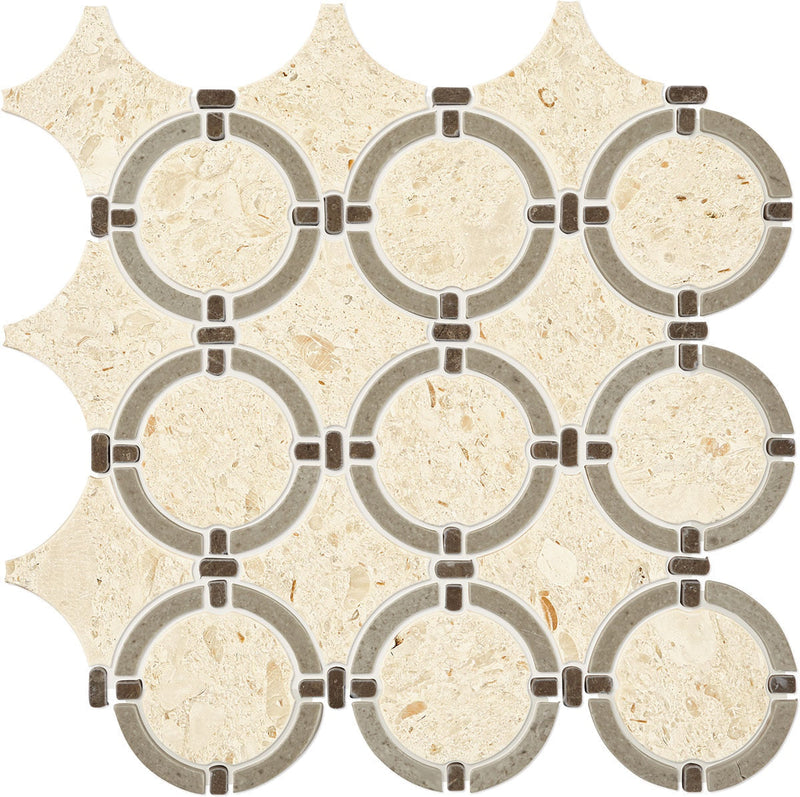 Daltile Raine 12.18" x 13.62"-Marble Mosaic-Daltile-Cumulus Grey Blend-12.18" x 13.62"-State Tile