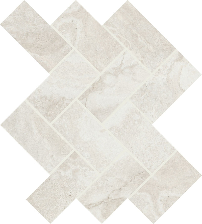 Daltile Arhaia 12" x 14"-Porcelain Mosaic-Daltile-Relic White-12" x 14"-State Tile