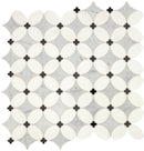 Daltile Lavaliere 14" x 14"-Natural Stone Mosaic-Daltile-Carrara Thassos Black Antique Mirror-14" x 14"-State Tile