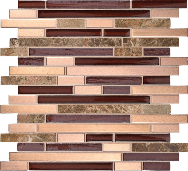 Daltile Endeavors 12" x 13"-Stone & Glass Mosaic-Daltile-Tambura-12" x 13"-State Tile