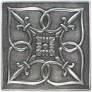 Daltile Massalia Deco Fleur De Lis 4" x 4"-Metal Tile-Daltile-Pewter-4" x 4"-State Tile