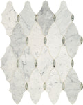 Daltile Lavaliere 10" x 13"-Stone & Glass Mosaic-Daltile-Carrara White Antique Mirror -10" x 13"-State Tile