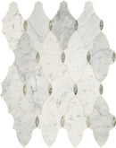 Daltile Lavaliere 10" x 13"-Stone & Glass Mosaic-Daltile-Carrara White Antique Mirror -10" x 13"-State Tile