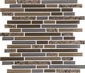 Daltile Granite Radiance Linear 12" x 13.75"-Stone & Glass Mosaic-Daltile-Tropical Brown Blend-12" x 13.75"-State Tile