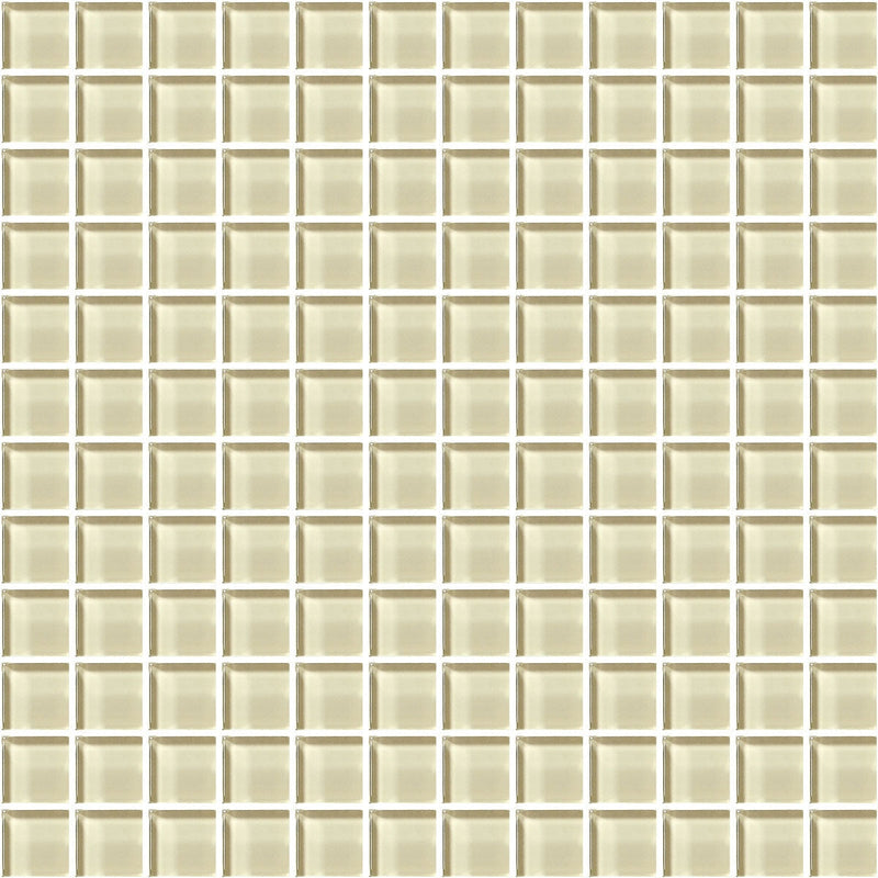 American Olean Color Appeal Mosaic 12" x 12"-Glass & Stone Mosaic-American Olean-Cloud Cream-12" x 12"-State Tile