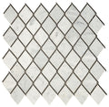 Daltile Lavaliere 14" x 14"-Natural Stone Mosaic-Daltile-Carrara White Antique Mirror -14" x 14"-State Tile
