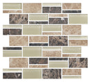 American Olean Color Appeal 3" 11.75" x 12.75"-Glass & Stone Mosaic-American Olean-Pebble Beach-11.75" x 12.75"-State Tile