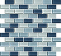 Daltile Color Wave 2 x 1 12" x 13"-Glass Mosaic-Daltile-Winter Blues-12" x 13"-State Tile