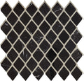 Daltile Lavaliere 14" x 14"-Natural Stone Mosaic-Daltile-Nero Marquina Antique Mirror-14" x 14"-State Tile