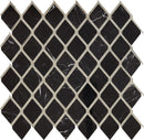Daltile Lavaliere 14" x 14"-Natural Stone Mosaic-Daltile-Nero Marquina Antique Mirror-14" x 14"-State Tile
