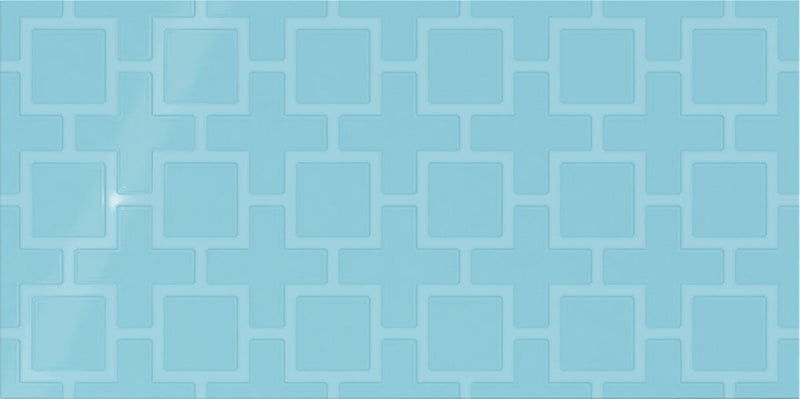 Daltile Showscape Square Lattice Pattern 12" x 24"-Ceramic Tile-Daltile-Crisp Blue-12" x 24"-State Tile