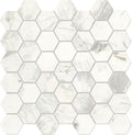 Daltile Raine 2" HEX 12" x 12"-Marble Mosaic-Daltile-Stratus White Hexagon Mosaic-12" x 12"-State Tile