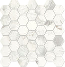 Daltile Raine 2" HEX 12" x 12"-Marble Mosaic-Daltile-Stratus White Hexagon Mosaic-12" x 12"-State Tile
