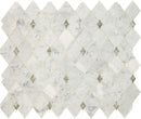 Daltile Lavaliere 10" x 12"-Stone & Glass Mosaic-Daltile-Carrara White Antique Mirror -10" x 12"-State Tile