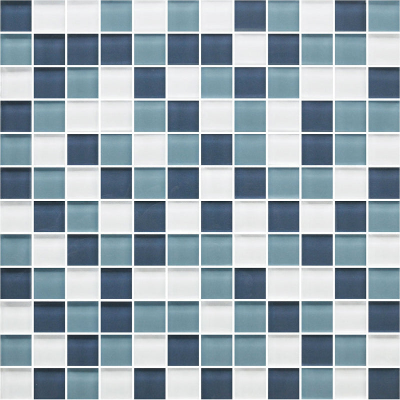 American Olean Color Appeal 1 x 1 12" x 12"-Glass & Stone Mosaic-American Olean-Blue Moon-12" x 12"-State Tile