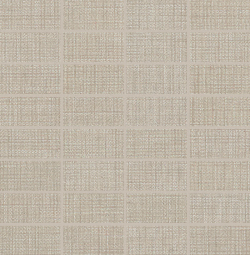 Daltile Fabric Art Modern Textile Mosaic 12" x 24"-Porcelain Mosaic-Daltile-Modern Text Taupe-12" x 24"-State Tile