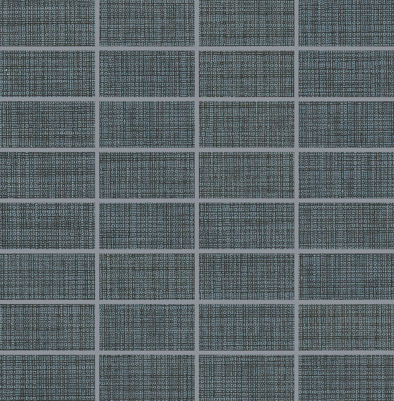 Daltile Fabric Art Modern Textile Mosaic 12" x 24"-Porcelain Mosaic-Daltile-Modern Text Midnight Blue-12" x 24"-State Tile