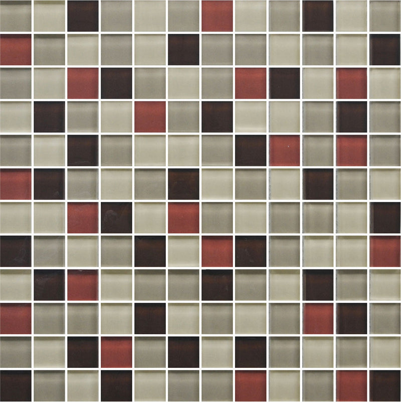 American Olean Color Appeal 1 x 1 12" x 12"-Glass & Stone Mosaic-American Olean-Earth Fire-12" x 12"-State Tile