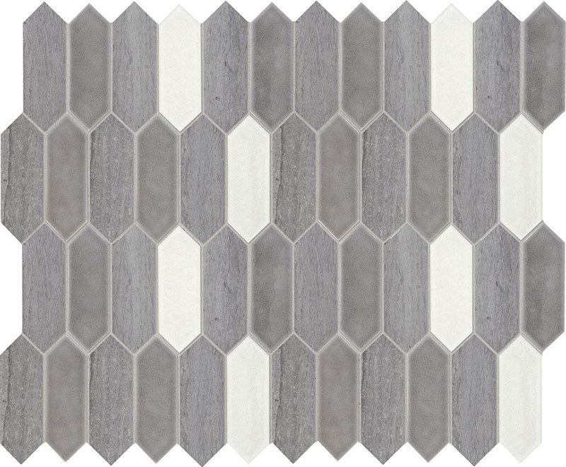 Daltile Fonte 10.75" x 11.75"-Natural Stone Mosaic-Daltile-Heather Harbor Blend-10.75" x 11.75"-State Tile