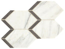 Marazzi Castellina 13" x 17"-Natural Stone Mosaic-Marazzi-Elongated Hex White Midnight Gray-13" x 17"-State Tile