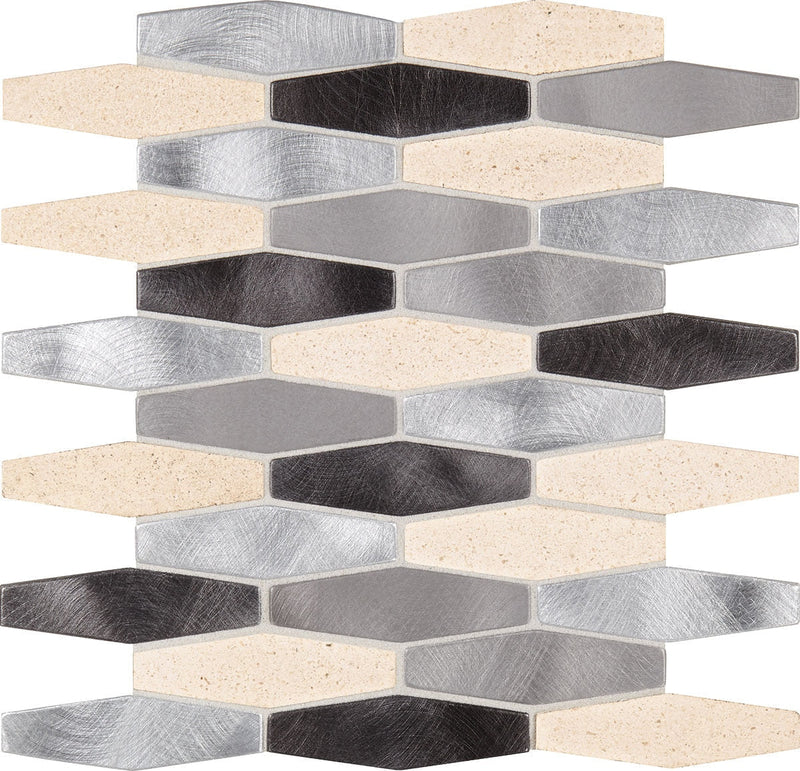 Daltile Infinite Mirage HEX 12" x 12"-Stone & Metal Mosaic-Daltile-Timeless Illusion-12" x 12"-State Tile