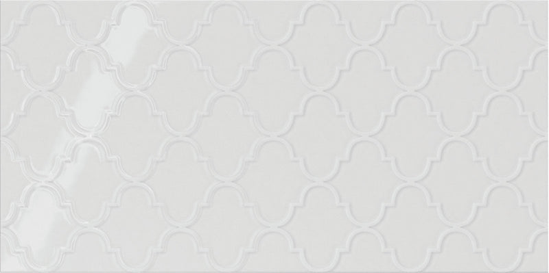 Daltile Showscape Arabesque Pattern 12" x 24"-Ceramic Tile-Daltile-Stylish White-12" x 24"-State Tile