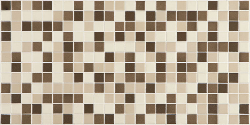 American Olean Unglazed 1 x 1 Mosaic Blends 12" x 24"-Porcelain Mosaic-American Olean-Mocha Cream-12" x 24"-State Tile