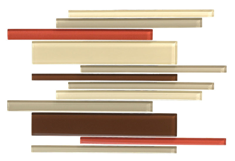 American Olean Color Appeal 11.56" x 16.75"-Glass & Stone Mosaic-American Olean-Earth Fire-11.56" x 16.75"-State Tile