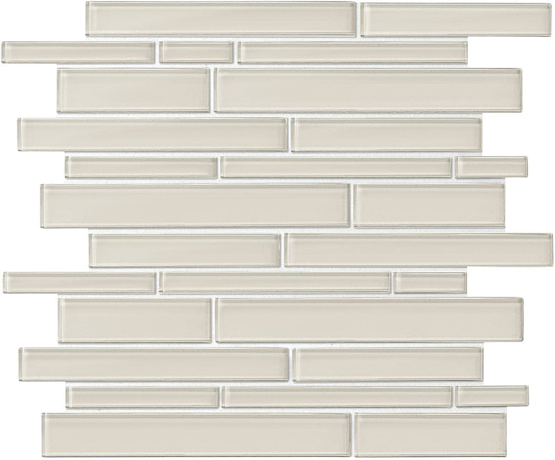 Daltile Amity Linear 12" x 14"-Glass Mosaic-Daltile-Taupe-12" x 14"-State Tile