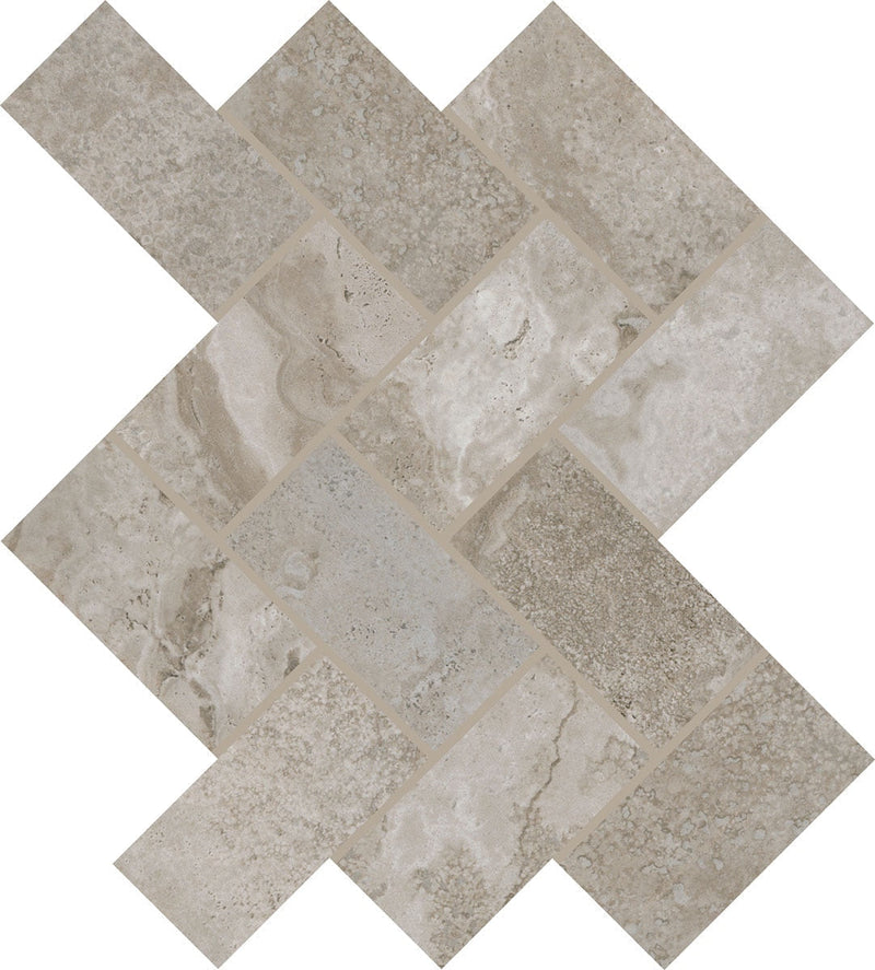 Daltile Arhaia 12" x 14"-Porcelain Mosaic-Daltile-Atlas Grey-12" x 14"-State Tile