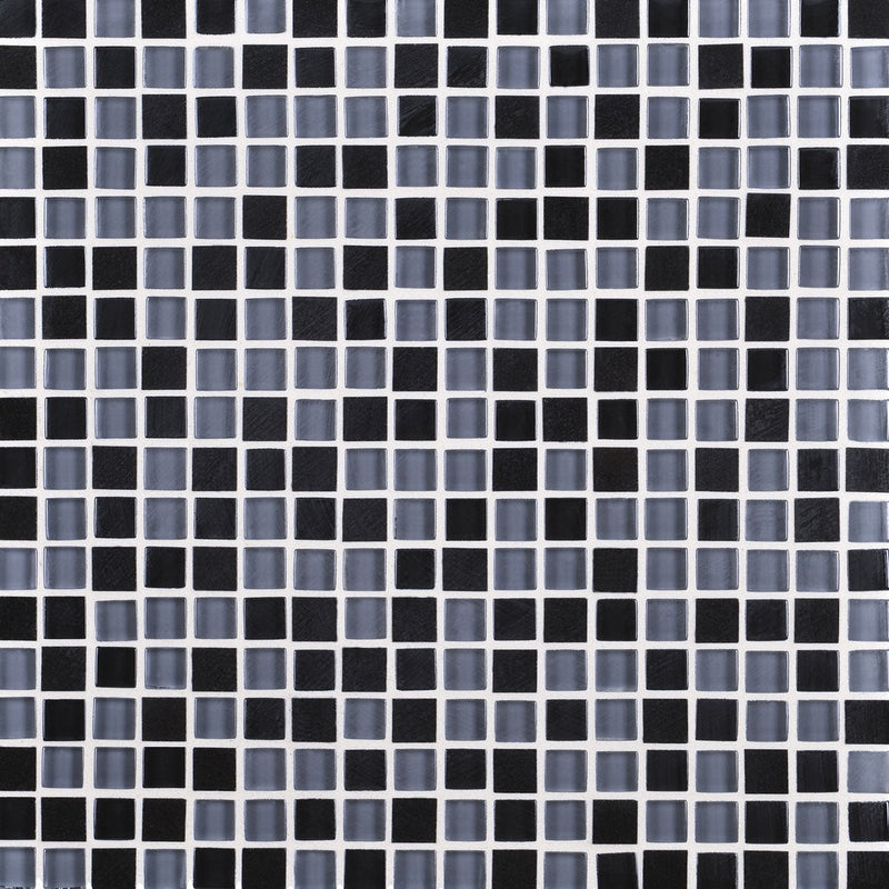 Daltile Granite Radiance 12" x 12"-Stone & Glass Mosaic-Daltile-Absolute Black Blend-12" x 12"-State Tile