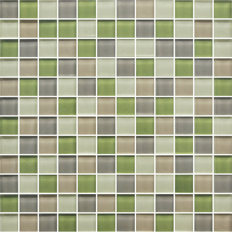 American Olean Color Appeal 1 x 1 12" x 12"-Glass & Stone Mosaic-American Olean-Willow Brook-12" x 12"-State Tile