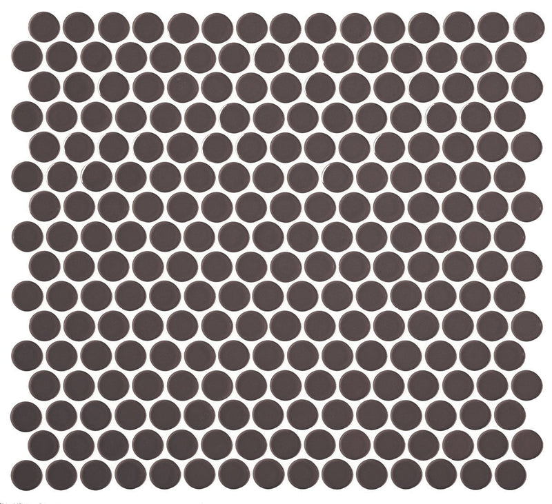 Daltile Retro Rounds 12" x 12"-Porcelain Mosaic-Daltile-Saddle Brown-12" x 12"-State Tile