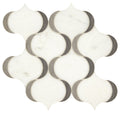 Marazzi Castellina 13" x 14"-Natural Stone Mosaic-Marazzi-Modern Arabesque White Midnight Gray-13" x 14"-State Tile