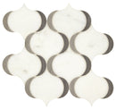 Marazzi Castellina 13" x 14"-Natural Stone Mosaic-Marazzi-Modern Arabesque White Midnight Gray-13" x 14"-State Tile