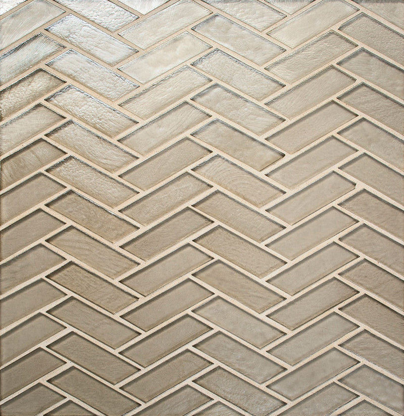 Daltile Illuminary Herringbone 12" x 12"-Glass Mosaic-Daltile-Sandbar-12" x 12"-State Tile