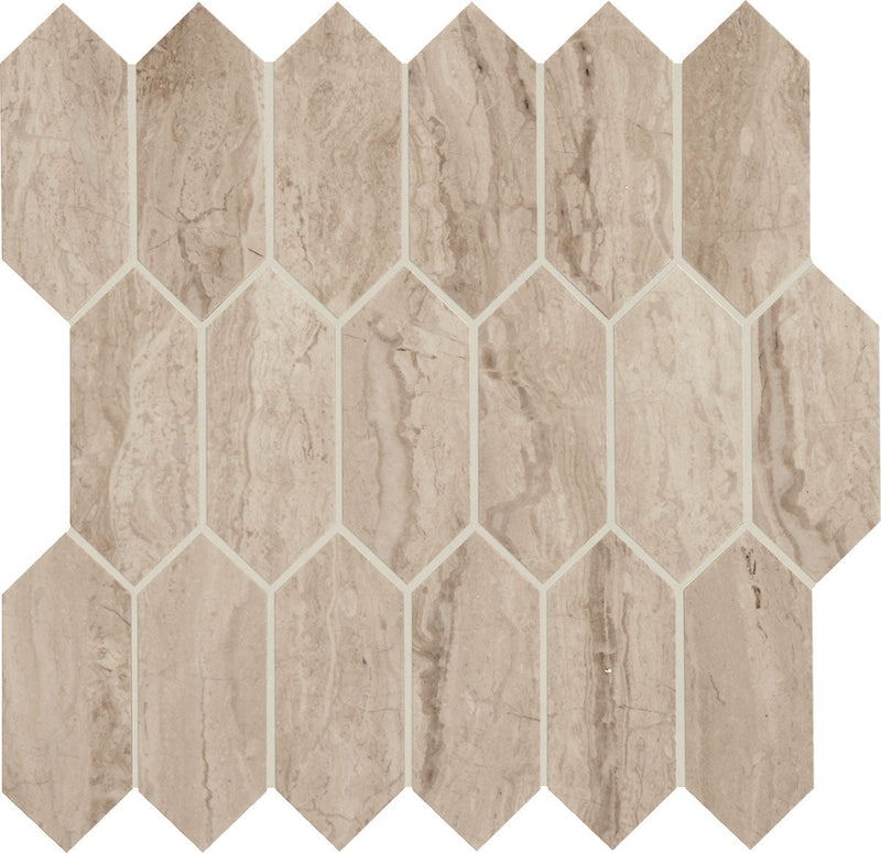 Daltile Marble Attache HEX 12.4" x 12.6"-Porcelain Mosaic-Daltile-Travertine-12.4" x 12.6"-State Tile