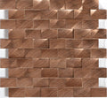 Daltile Structure 1 x 2 11.8" x 11.8"-Metal Mosaic-Daltile-Copper-11.8" x 11.8"-State Tile