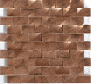 Daltile Structure 1 x 2 11.8" x 11.8"-Metal Mosaic-Daltile-Copper-11.8" x 11.8"-State Tile