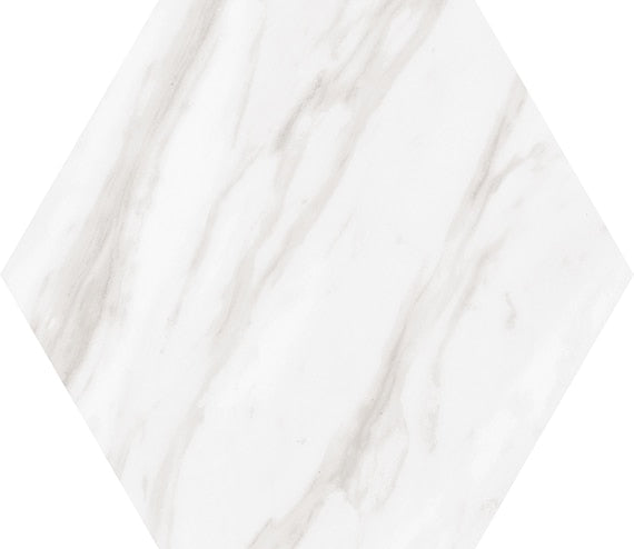 Daltile Perpetuo Hex 8" x 8"-Porcelain Mosaic-Daltile-Timeless White-8" x 8"-State Tile
