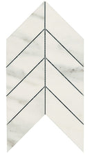 American Olean Ideology Chevron 7.44" x 14.44"-Porcelain Mosaic-American Olean-Carrara White-7.44" x 14.44"-State Tile