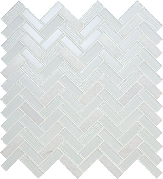 American Olean Serentina Herringbone 12" x 12"-Glass & Stone Mosaic-American Olean-Bliss-12" x 12"-State Tile