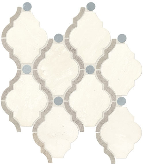 Daltile Decorative Accents Baroque 12" x 14"-Natural Stone Mosaic-Daltile-Empyrea Ice Blend-12" x 14"-State Tile