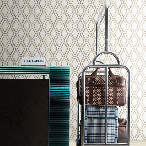 Marazzi Castellina 14" x 16"-Natural Stone Mosaic-Marazzi-Boroque White Brass-14" x 16"-State Tile